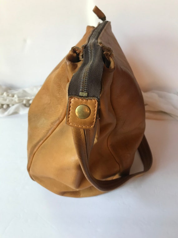 Vintage Leather Hobo Handbag / Leather Shoulder Bag /… Gem