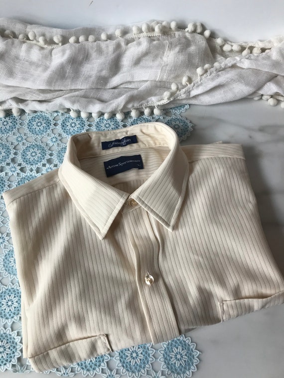 Vintage Men’s Short Sleeve Button Down Shirt / Si… - image 10