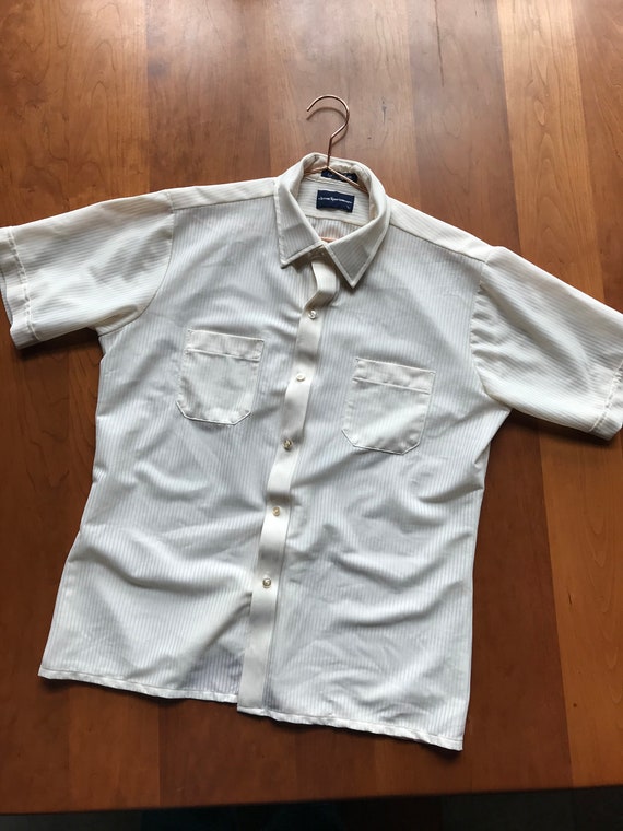 Vintage Men’s Short Sleeve Button Down Shirt / Si… - image 3