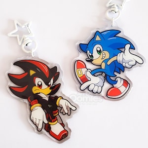 Sonic and Shadow Acrylic Charms