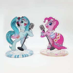Pinkie and Miku Pony Acrylic Standees