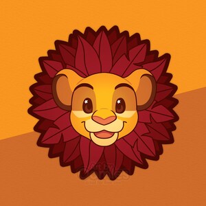 Leafy Lion King Sticker