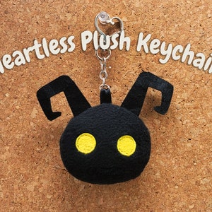 Handmade Plush Shadow Heartless Keychain