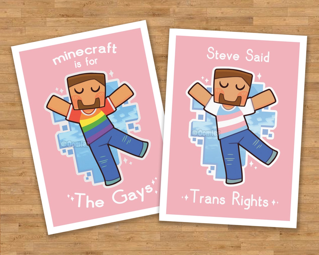 5x7 LGBT Block Game Inspired Prints Etsy 日本