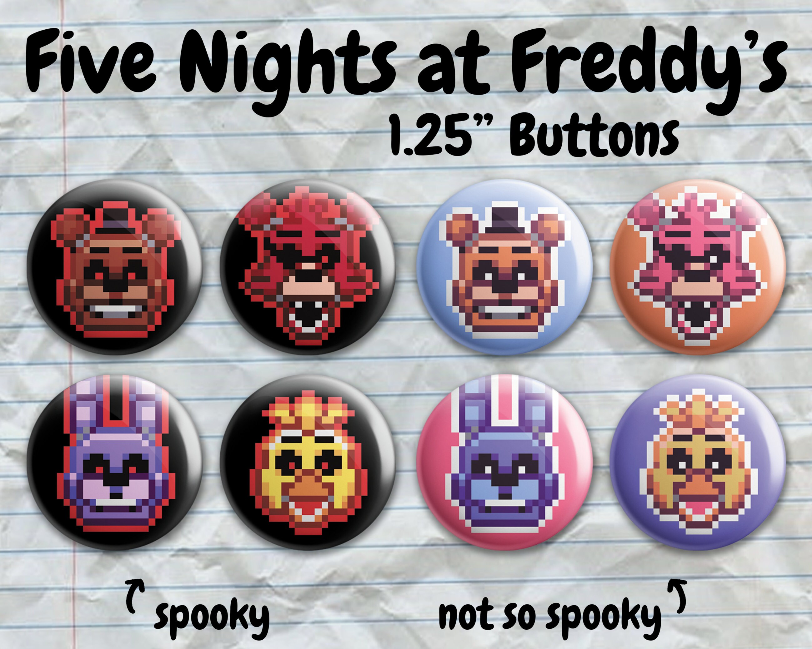 Five Nights at Freddys 4 - Mini Freddy - Pixel art Poster for