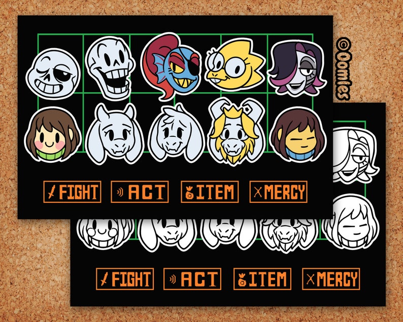 Undertale Sticker Sheet - Etsy