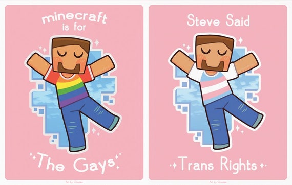 5x7 Lgbt Minecraft Inspired Prints Etsy