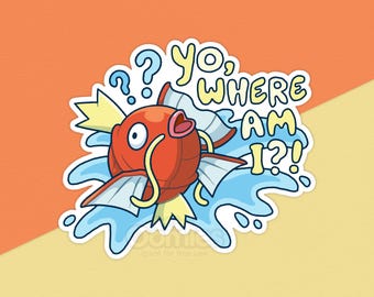 ポコピアにインスパイアされた「Yo, Where Am I?」ステッカー
