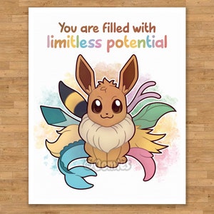 8x10&quot; / 5x7&quot; Limitless Potential Eeveelution Print