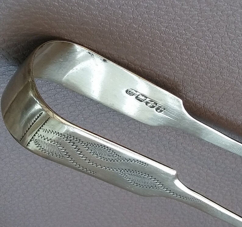 Sugar Tongs English Silver Plate Engraved Sugar Tongs Late Etsy