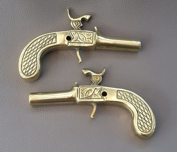 Brass, Brass Pistols, Decorative Brass, Pistol Replicas, Brass Ornaments,  Pistols, Wall Decor, Ornaments, Flintlock Pistols, Flintlock -  UK