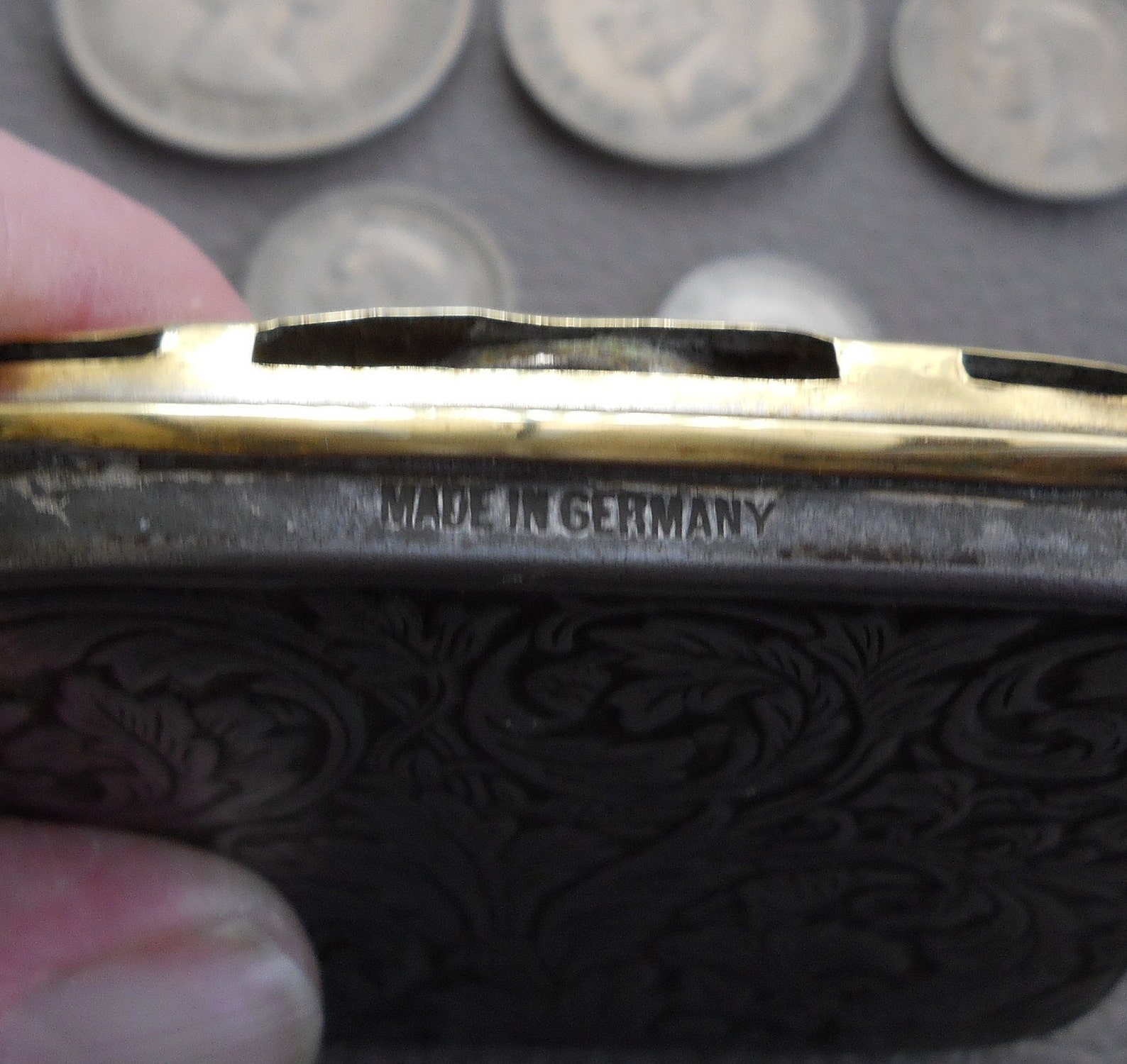 Vintage Pocket Coin Holder Spring Loaded Coin Safe Comes Etsy