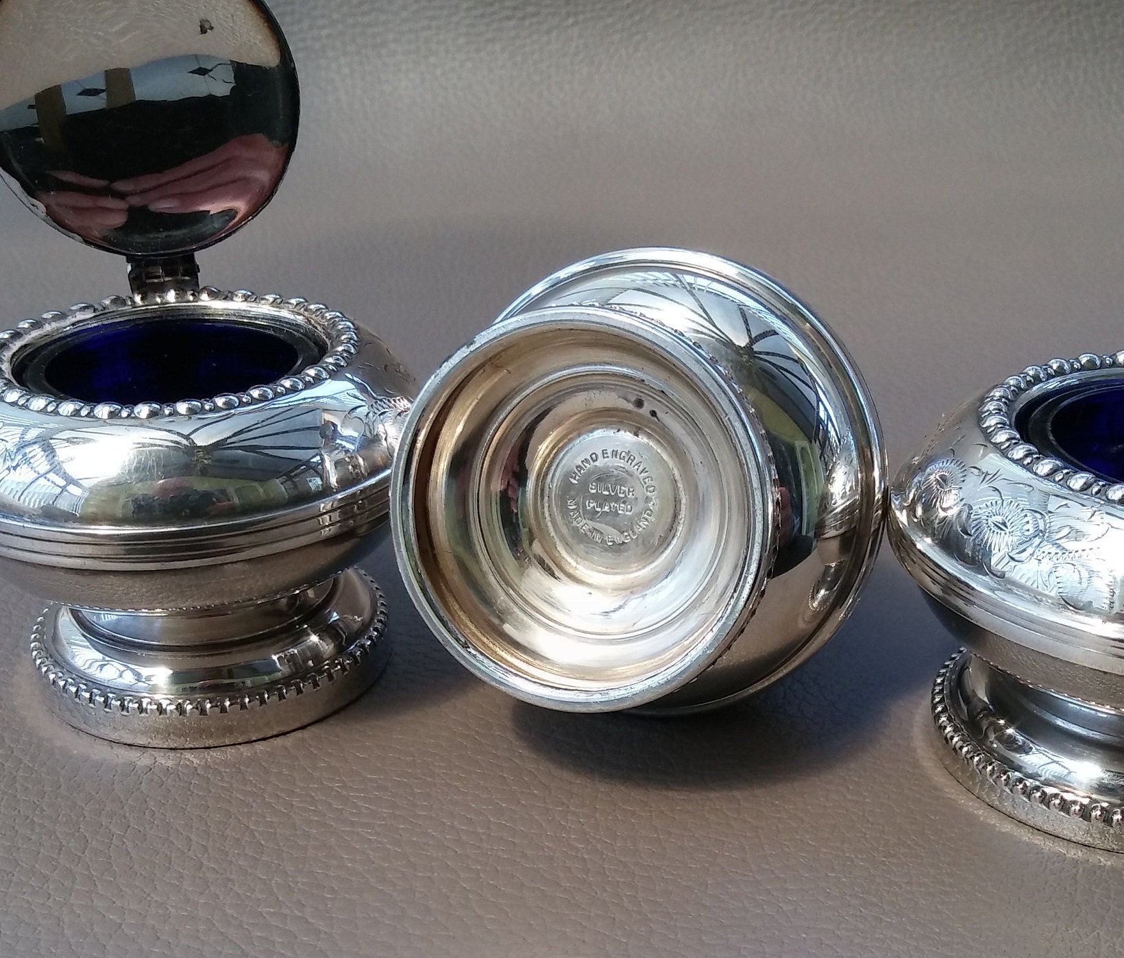 Silver Plate Condiment Set Silver Plated Cruet Set Salt and Etsy