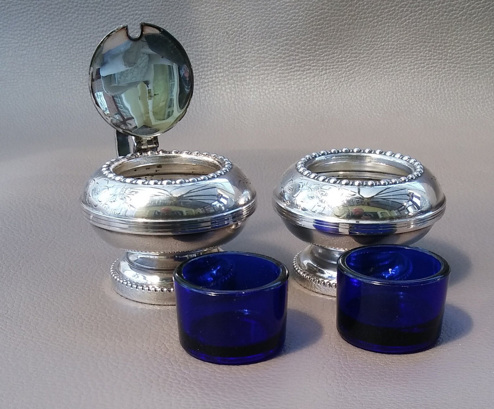 Silver Plate Condiment Set Silver Plated Cruet Set Salt and Etsy