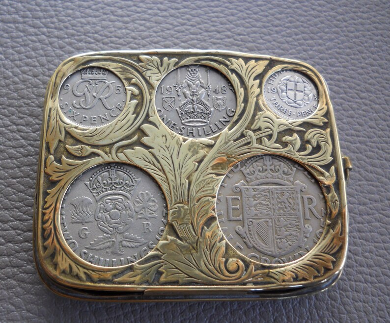 Vintage Pocket Coin Holder Spring Loaded Coin Safe Comes Etsy