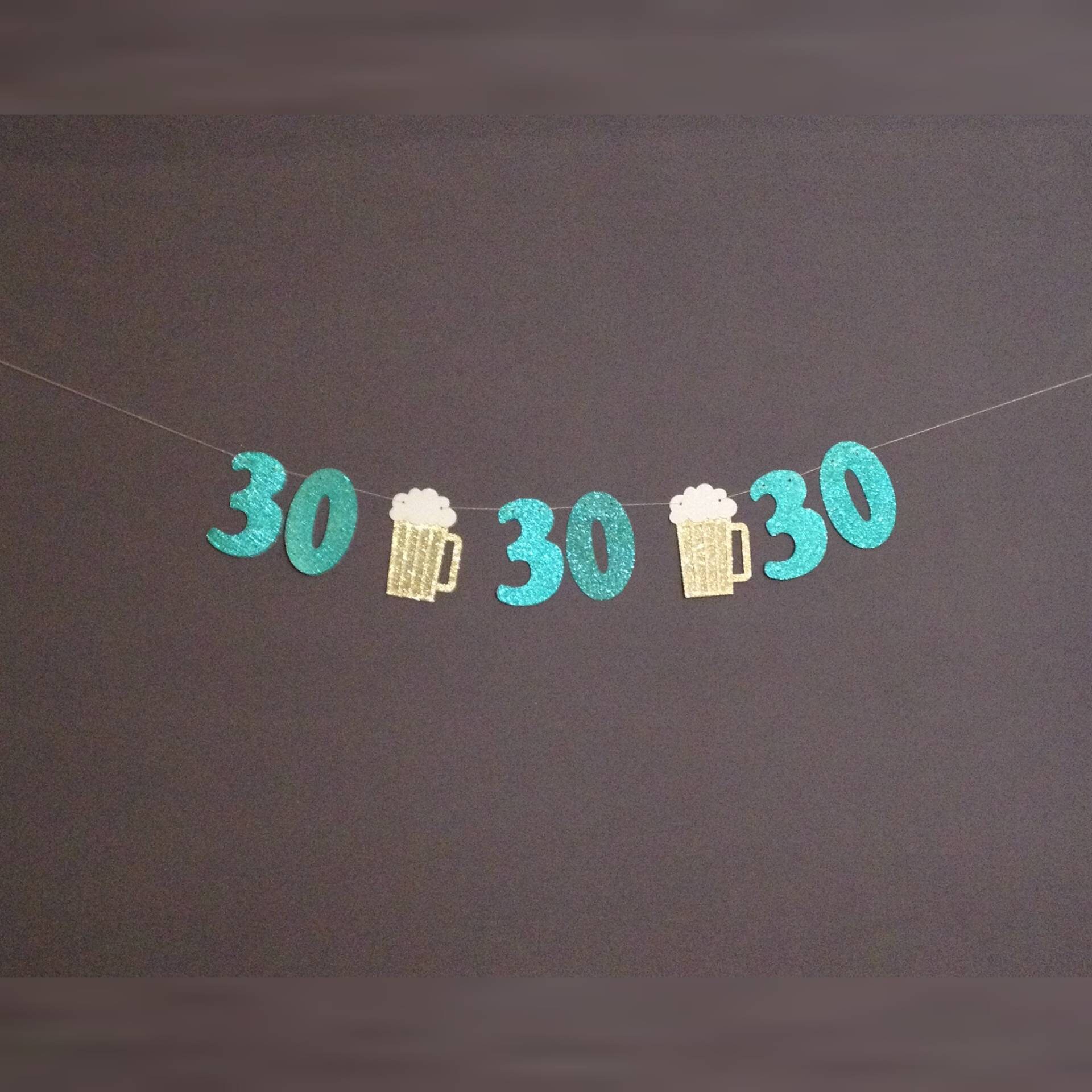 30 Bier Party Dekor glücklich 30. Geburtstag Banner Cheers Etsy