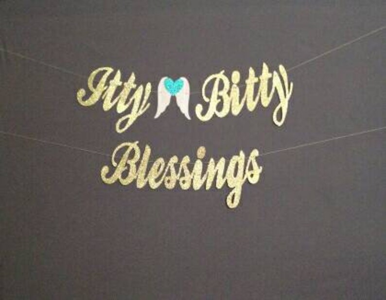 Itty Bitty Blessings Baby Angel Wings Gender Reveal Heaven Etsy