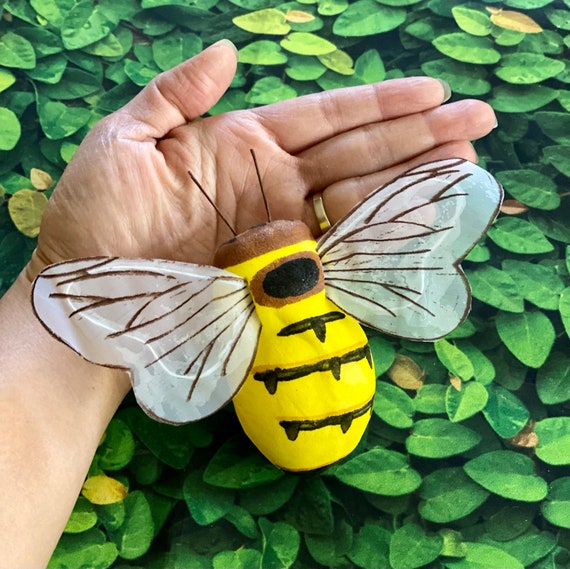 Artificial Bumble Bees Super Jumbo 6 Wide Yellow Bumblebee for Crafts  Wreath Flower Decoration Artificial Honey Bee Extra Large Giant Bee 