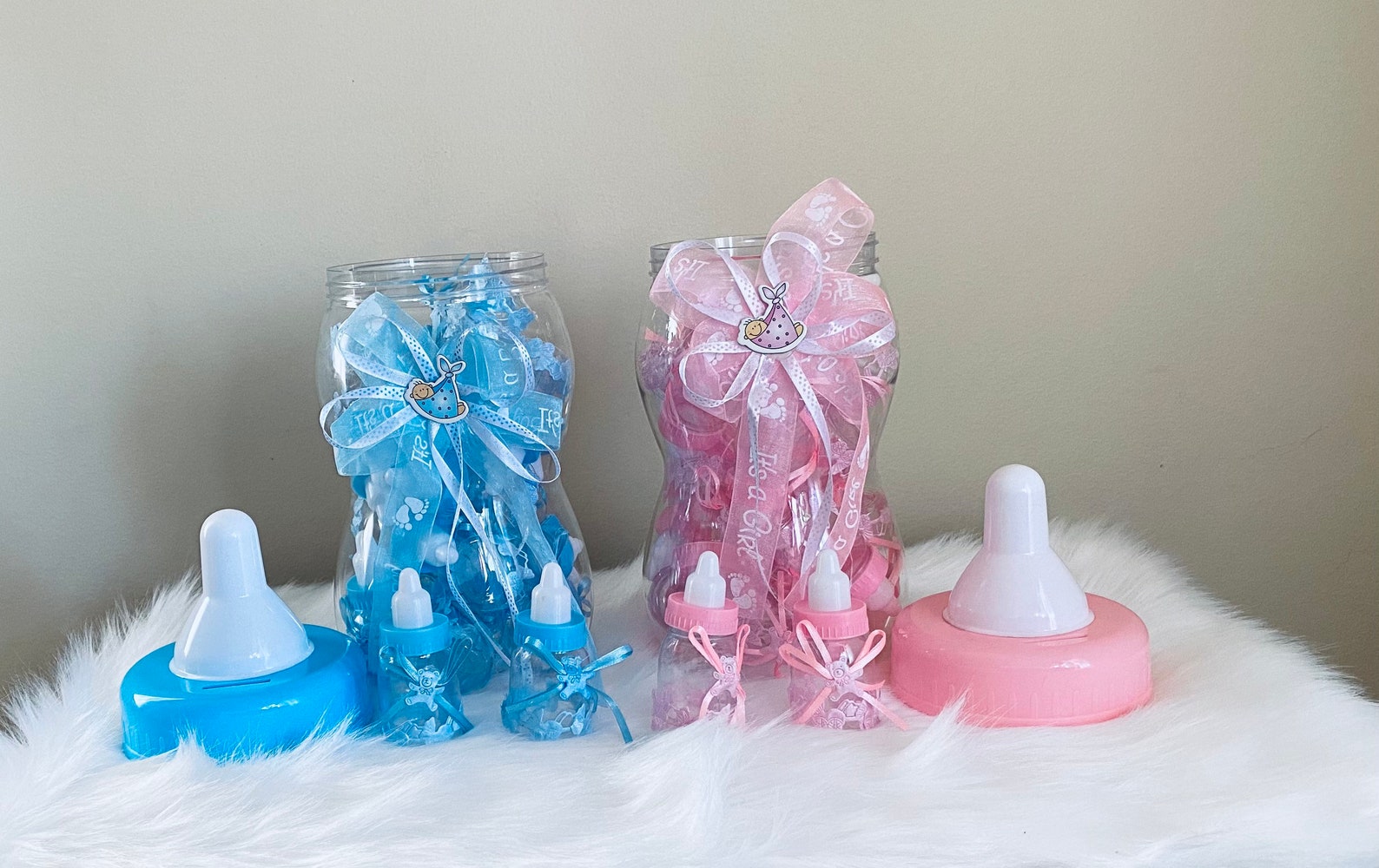 Jumbo decorated baby bottle bank with 20 mini baby bottles Etsy