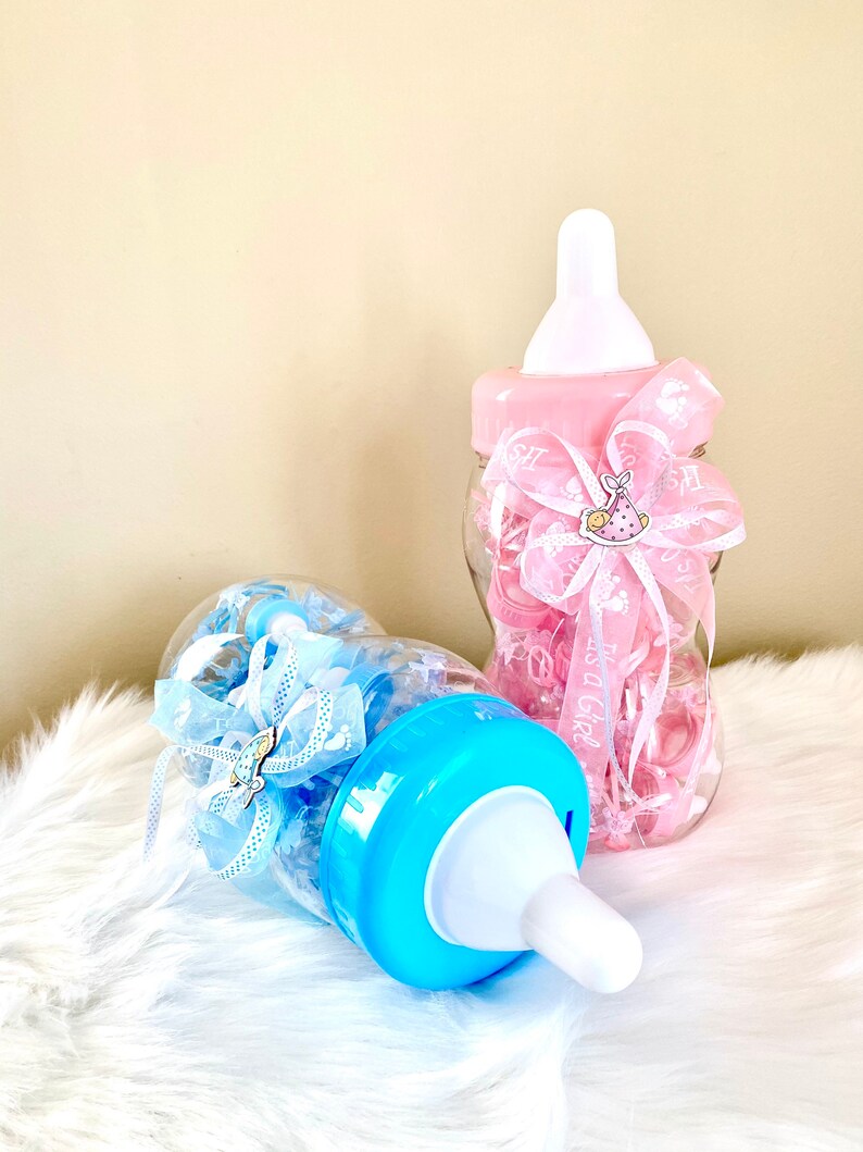 Jumbo Decorated Baby Bottle Bank With 20 Mini Baby Bottles Etsy