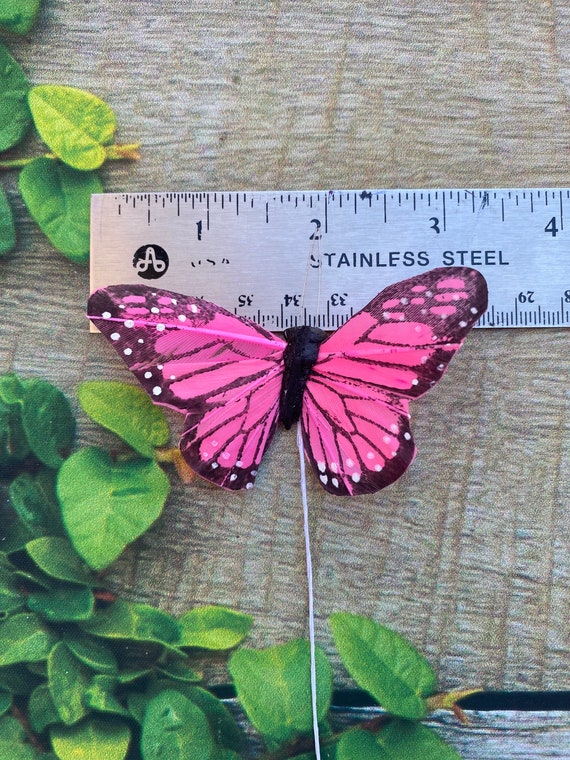 10pcs 3D Monarch Butterfly Sticker Fake Butterflies for Crafts