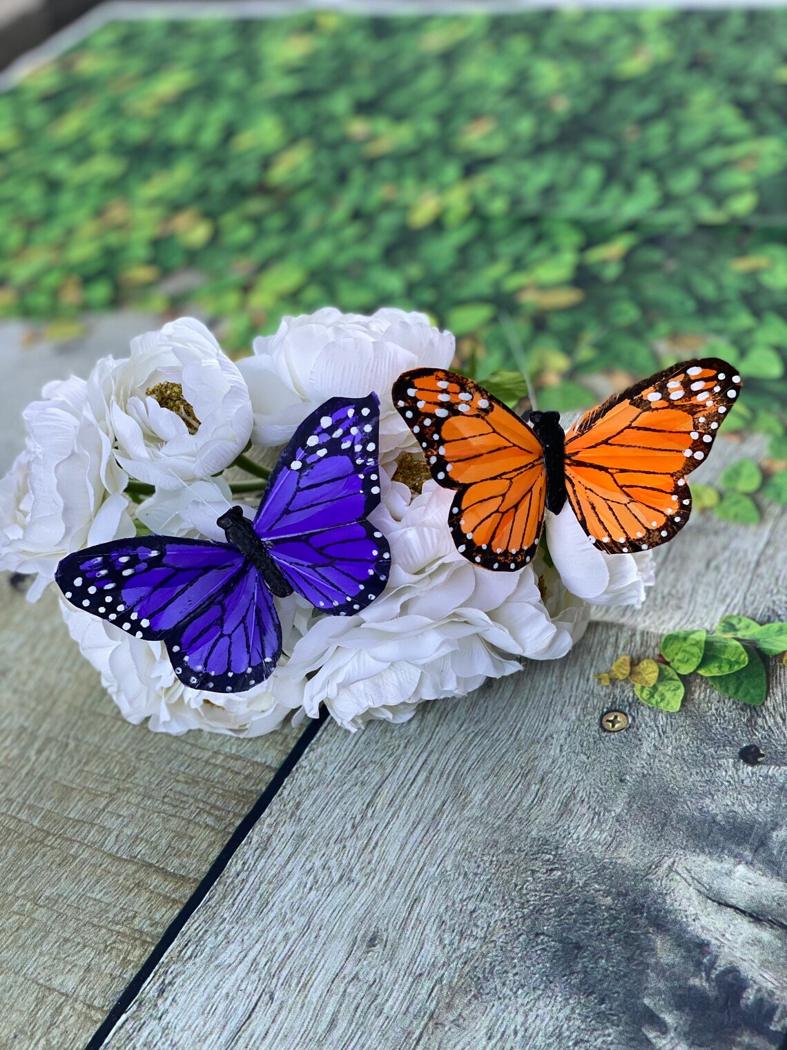12 Large Feather Monarch Butterflies 4.5inch assorted colors Etsy