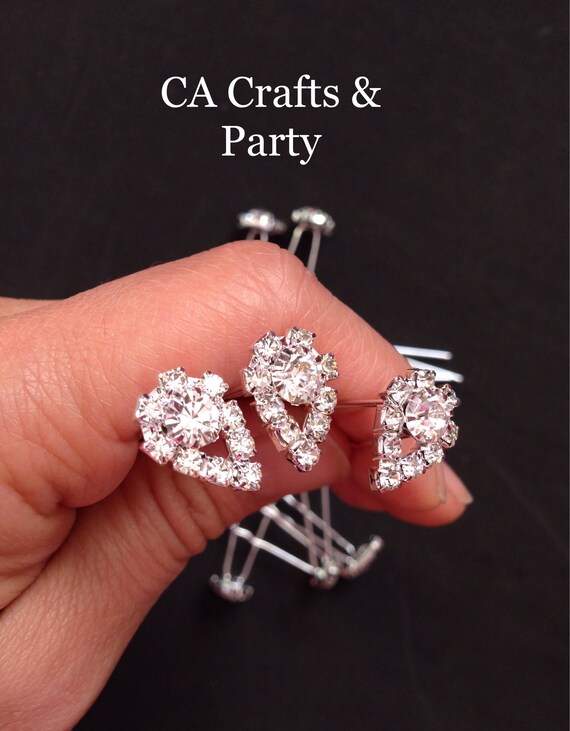 Crystal Hair Bobby Pin Diamond Bobby Pin Wedding Hair Pins Etsy