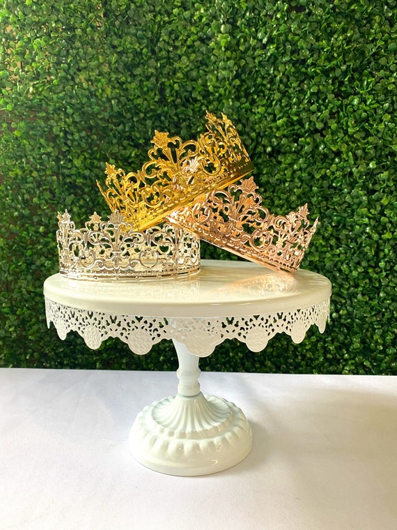 Metal Crown Cake Topper Princess Gold Crown Cake Topper Royal Metal Gold  Crown Prince, Princess, King, Queen Crown Gold, Silver, Rose Gold 