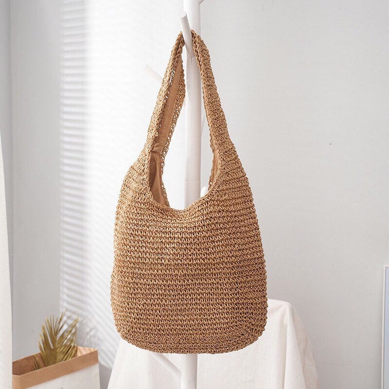 Casual Women Straw Handwoven Shoulder Bag Large Capacity - Etsy