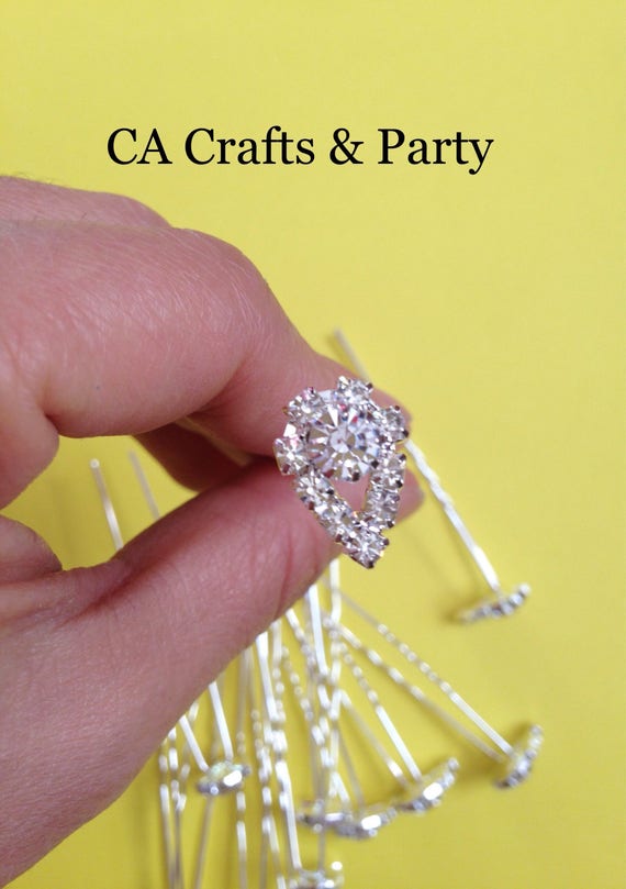 Crystal Hair Bobby Pin Diamond Bobby Pin Wedding Hair Pins Etsy