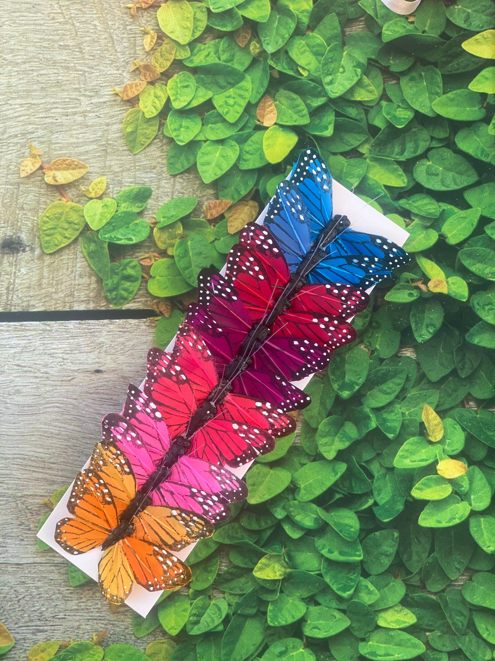 12 Featherlike Monarch Butterflies with clip Assorted Colors Etsy