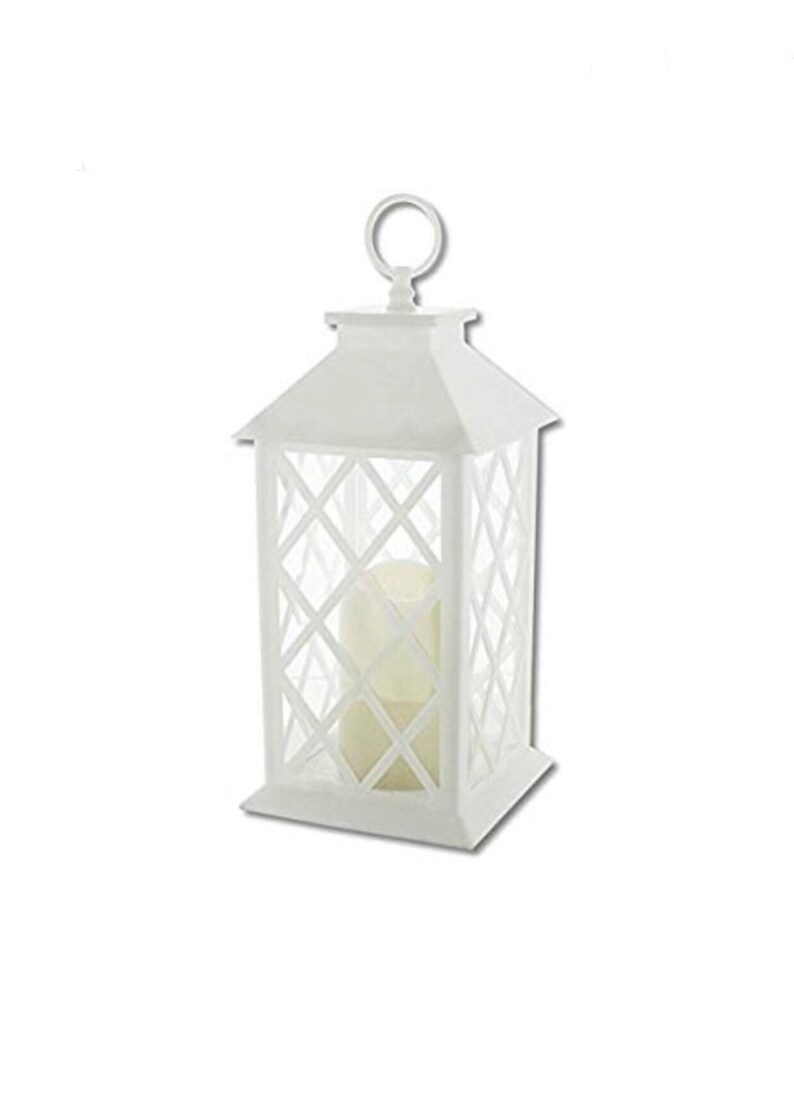 6 pcs Decorative vintage white plastic lantern with flameless Etsy