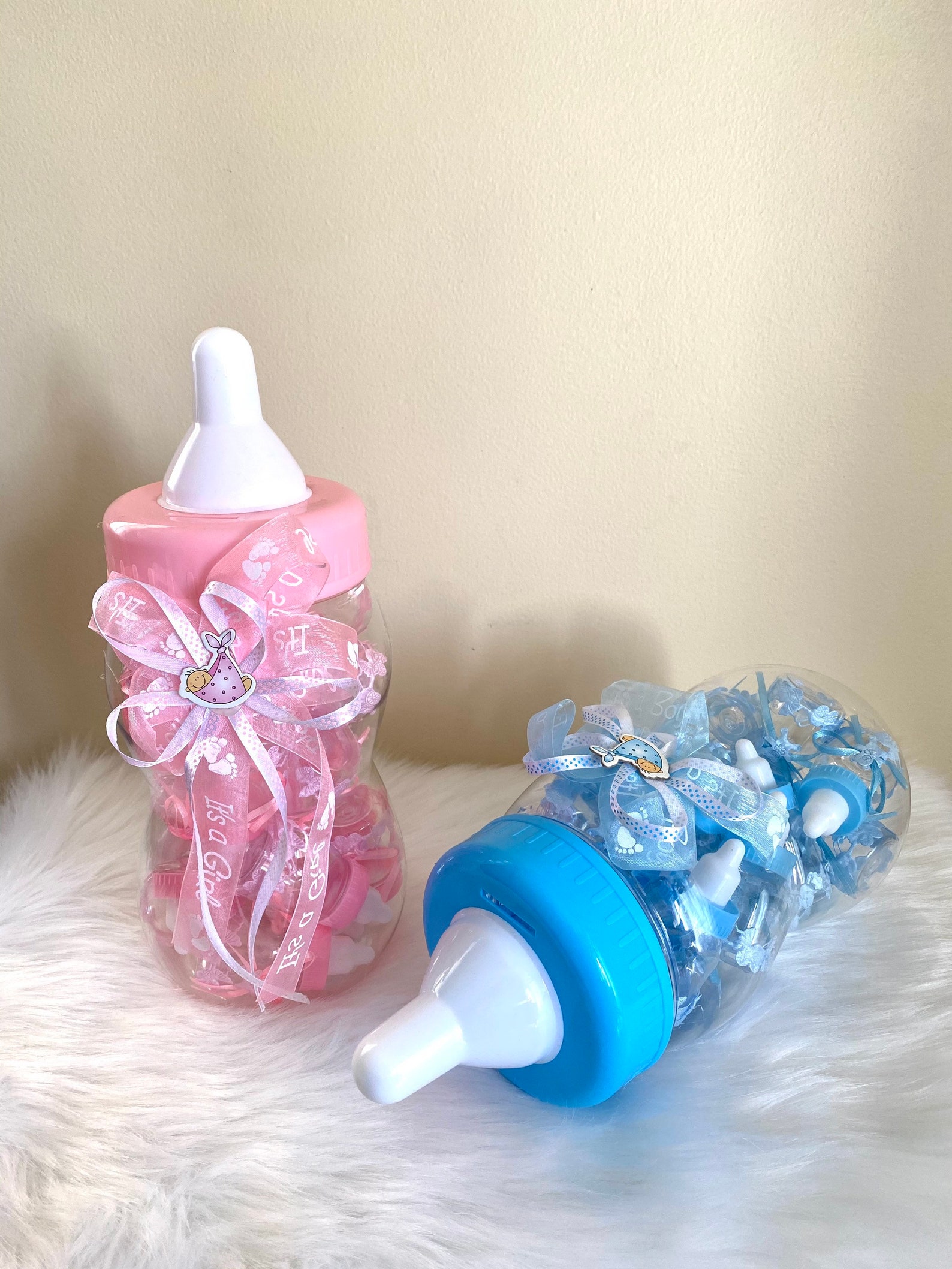 Jumbo decorated baby bottle bank with 20 mini baby bottles Etsy