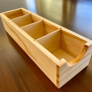 Wood Box, Tea Box, Wood Tea Bag box, Wood Tea bag holder, Tea Bag Organizer, Tea Bag storage, Drawer organizer, Mother&#39;s Day , Birthday Gift
