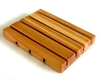 Handmade Cedar Wood Soap Dish: Natural Soap Saver
