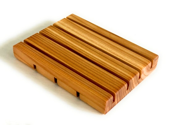 Handmade Cedar Wood Soap Dish: Natural Soap Saver