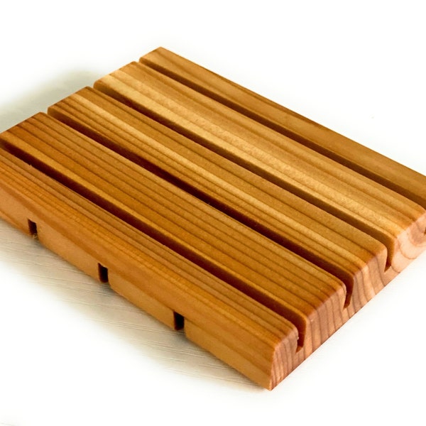 Jabonera de madera de cedro hecha a mano: un ahorrador de jabón natural