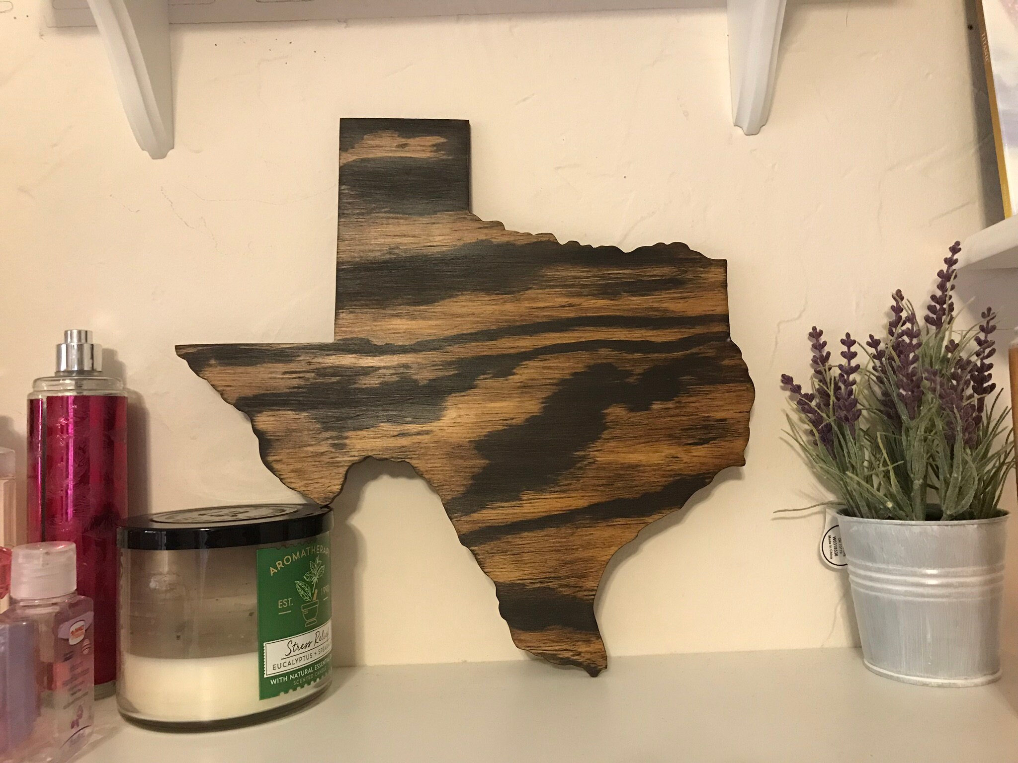 Wood Texas Map Texas Decor Wooden Texas Map Wooden Texas Etsy