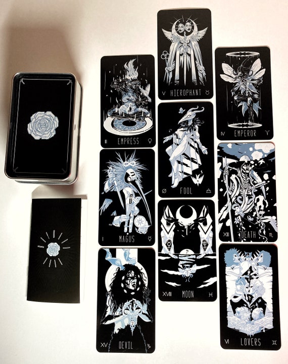 Wayward Dark Tarot Deck - 2nd Edition with Labelled Tin and Guide Booklet