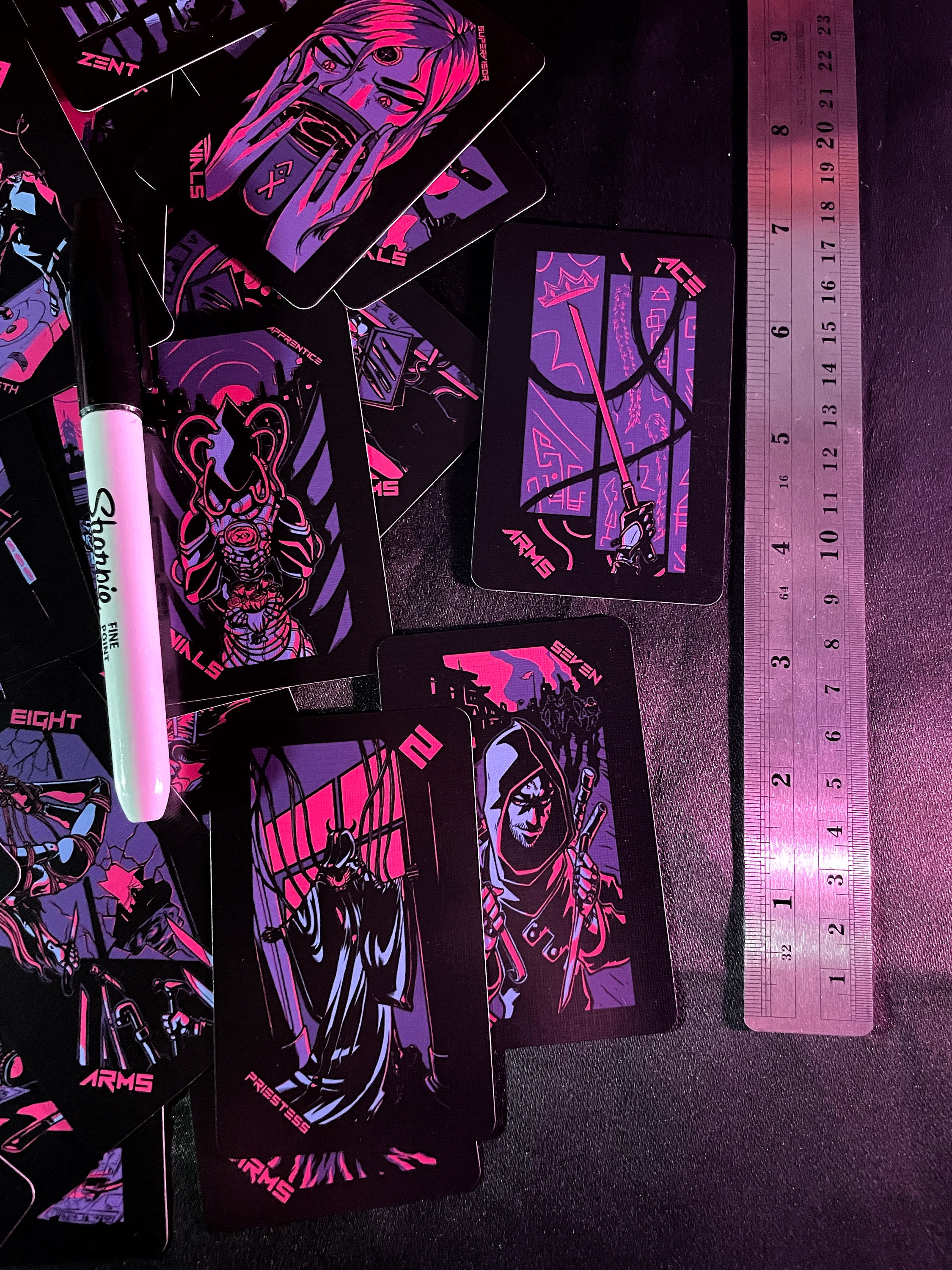 Neon Moon Tarot Deck Pocket Size With Tuck Box Etsy