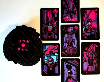 Tarot Deck - Neon Moon Tarot with Custom Rigid Box and Booklet