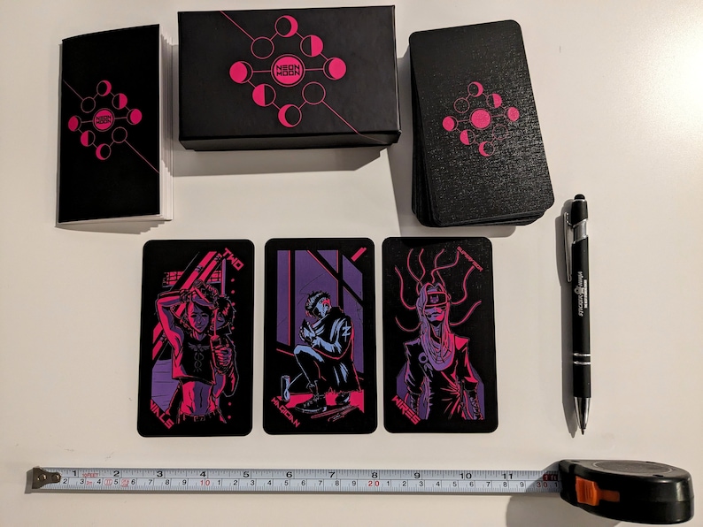 Neon Moon Tarot Deck 6th Edition with Rigid Box and Guide Booklet image 10