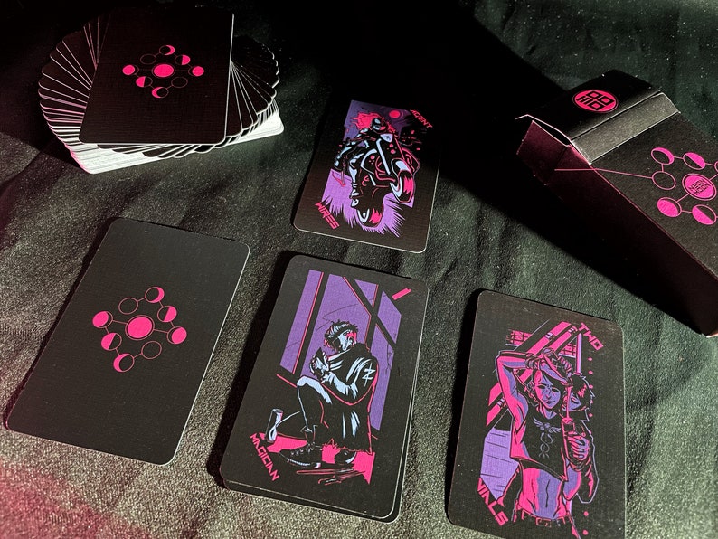 Neon Moon Pocket Size Tarot Deck With Tuck Box Etsy