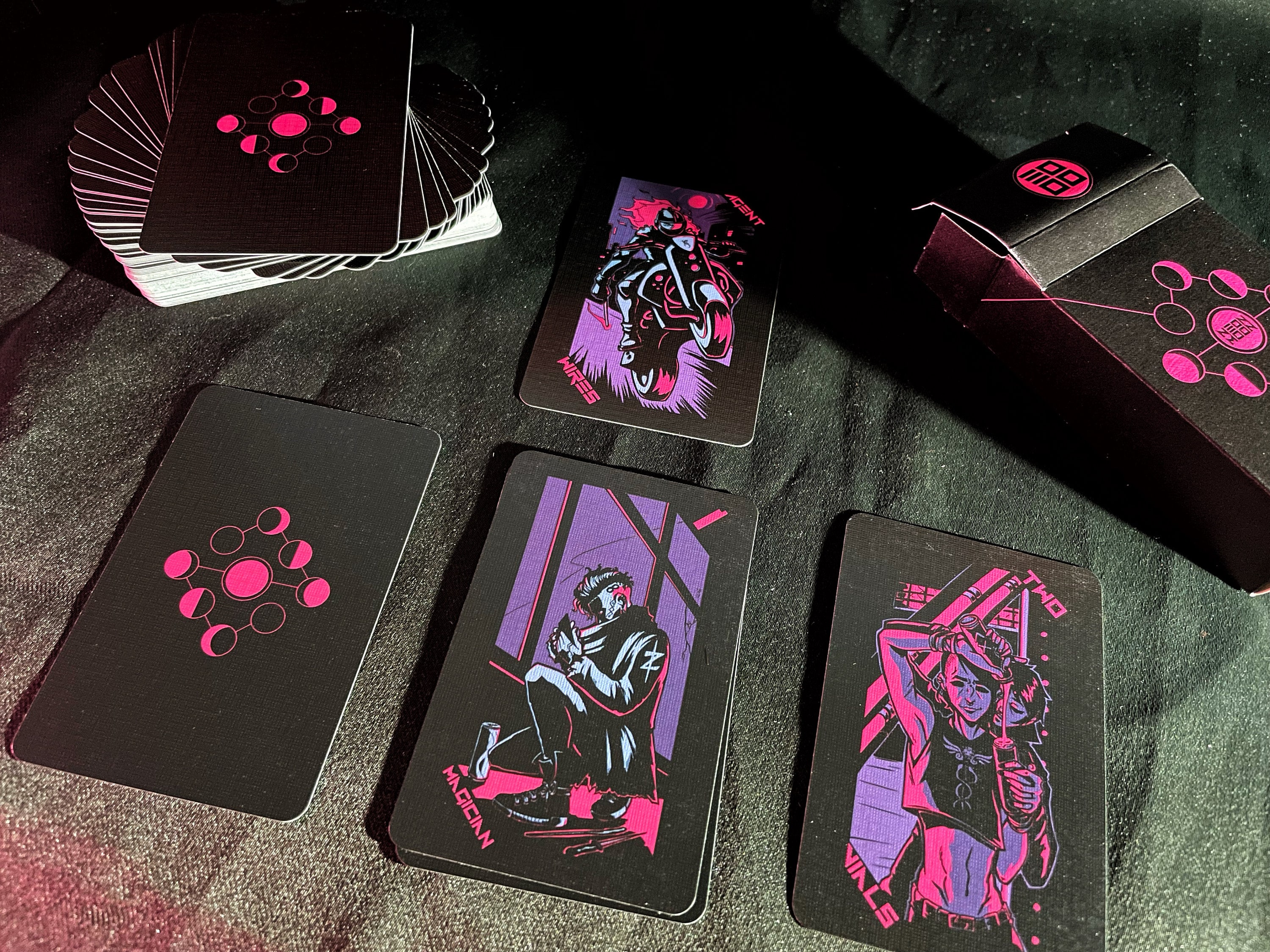 Neon Moon Tarot Deck Pocket Size With Tuck Box Etsy