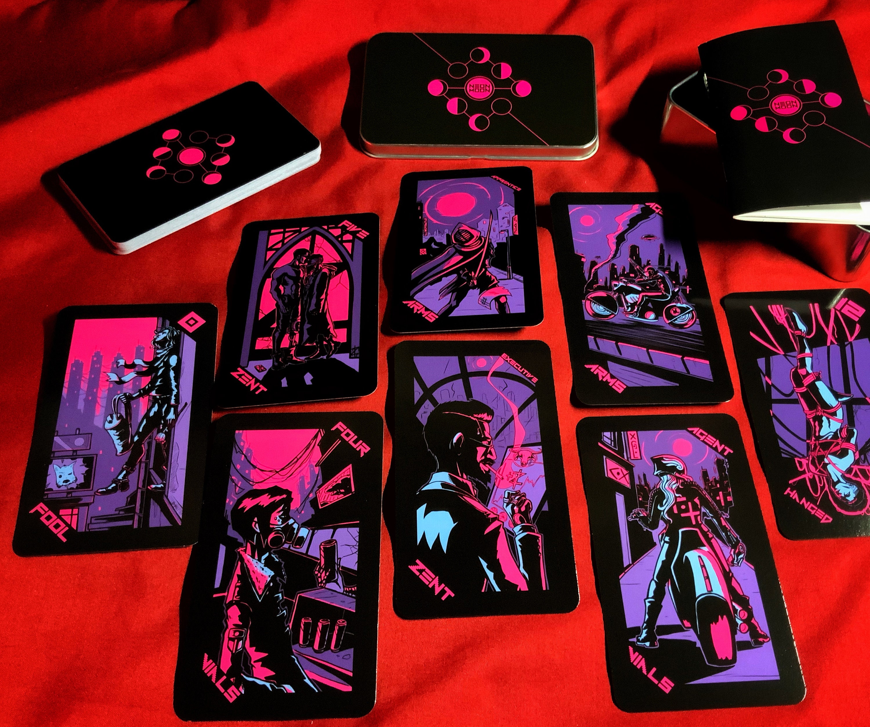 Neon Moon Tarot Deck Third Edition with Labelled Tin and Etsy
