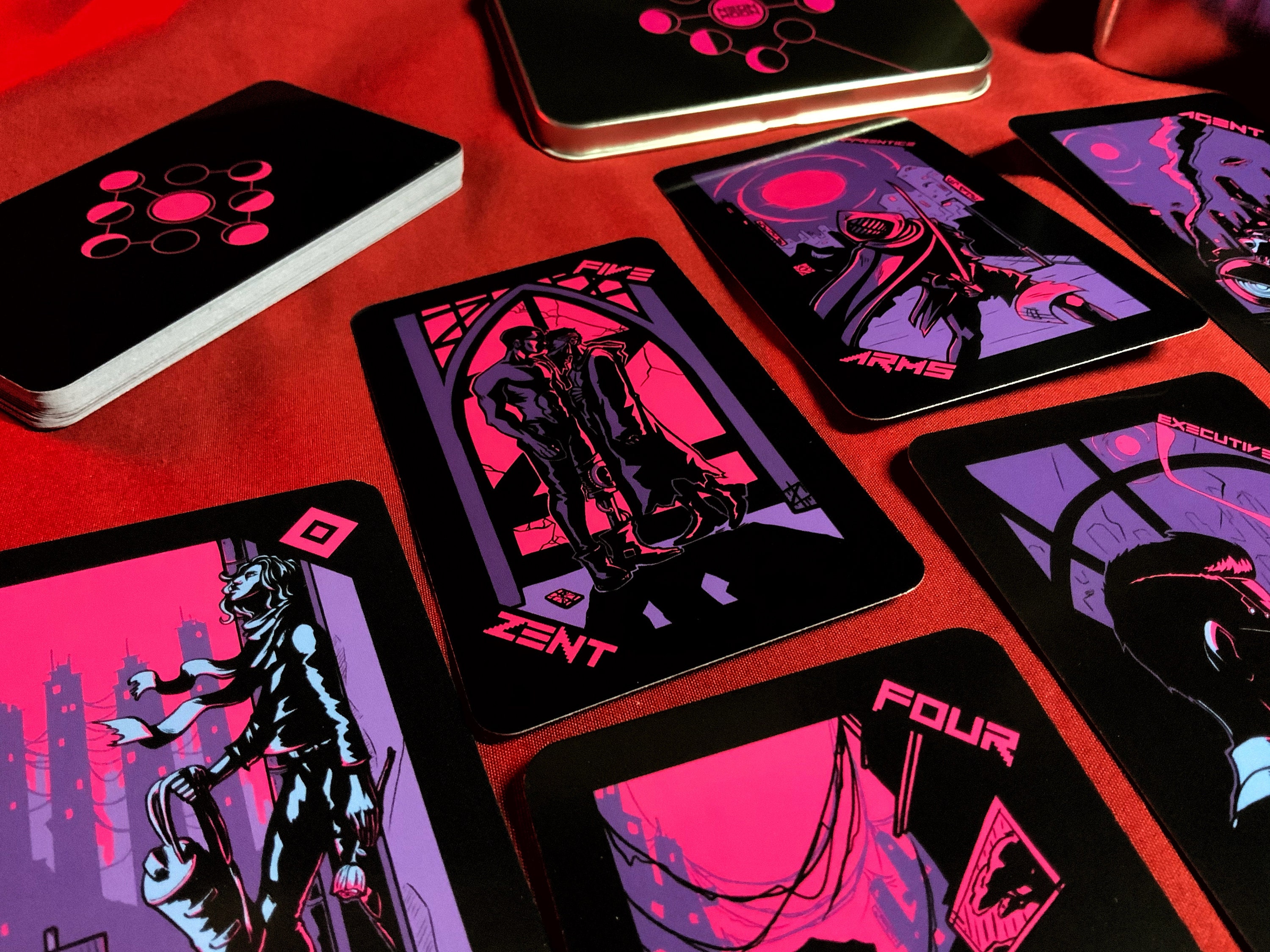 Neon Moon Tarot Deck Third Edition with Labelled Tin and Etsy