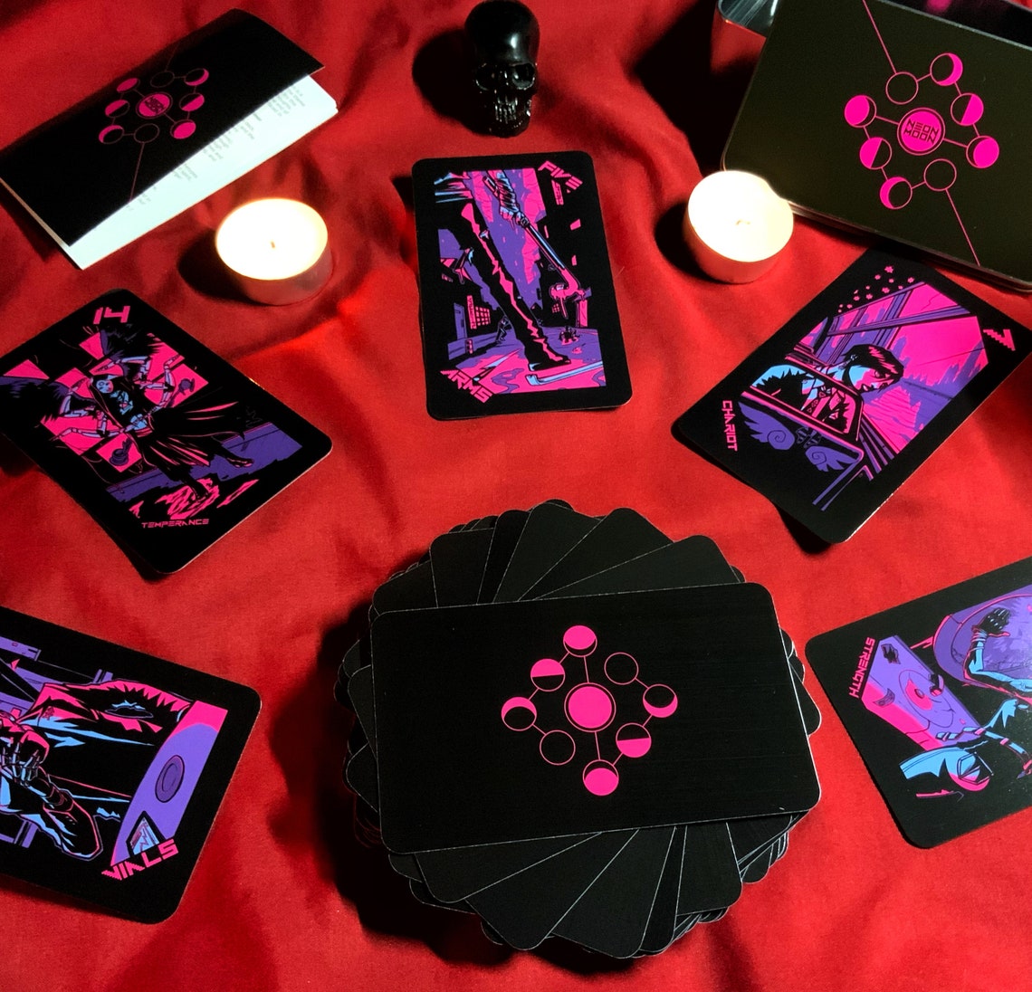 Neon Moon Tarot Deck Third Edition with Labelled Tin and Etsy