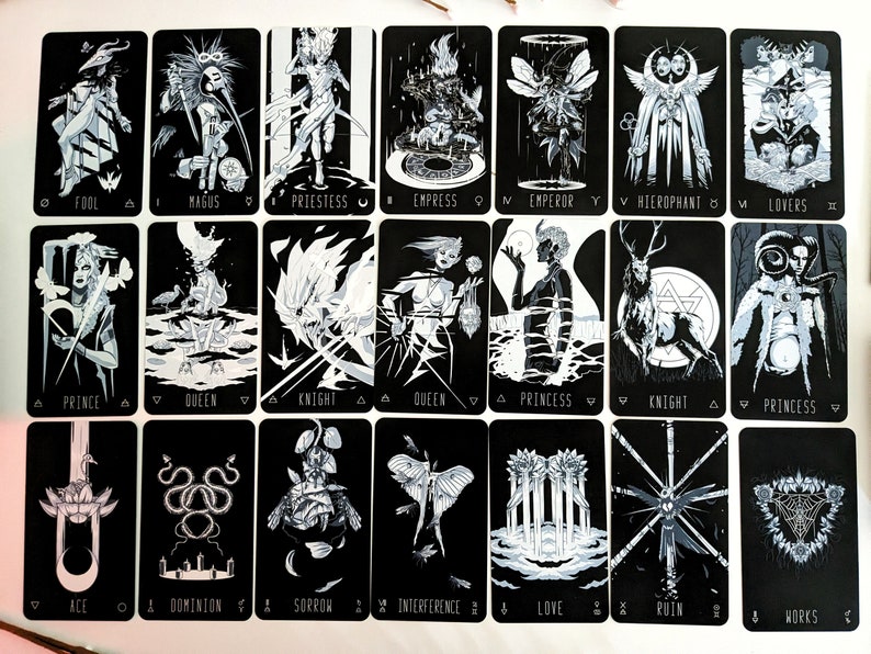 Wayward Dark Tarot Deck - 4.Edition mit Starrer Box und Anleitungsbuch Bild 4