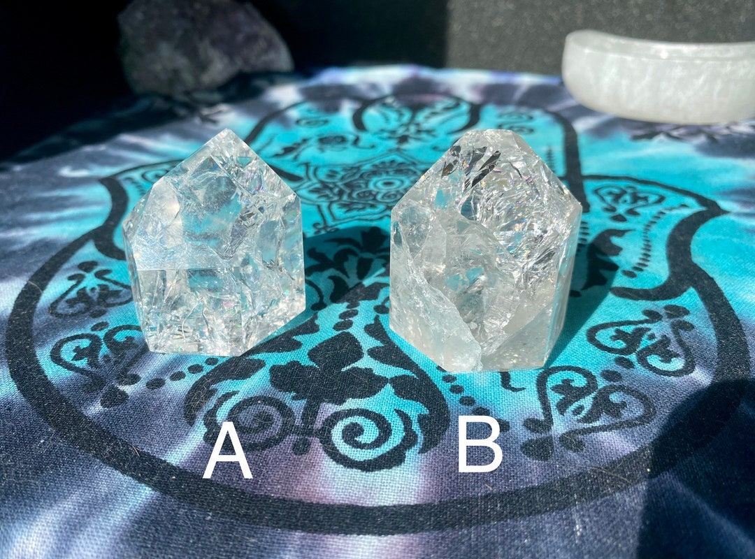 Crackle Quartz / Fire and Ice Quartz Towers Etsy