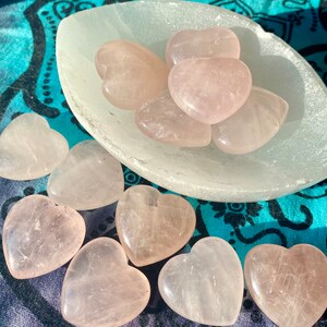 One (1) Rose Quartz Heart